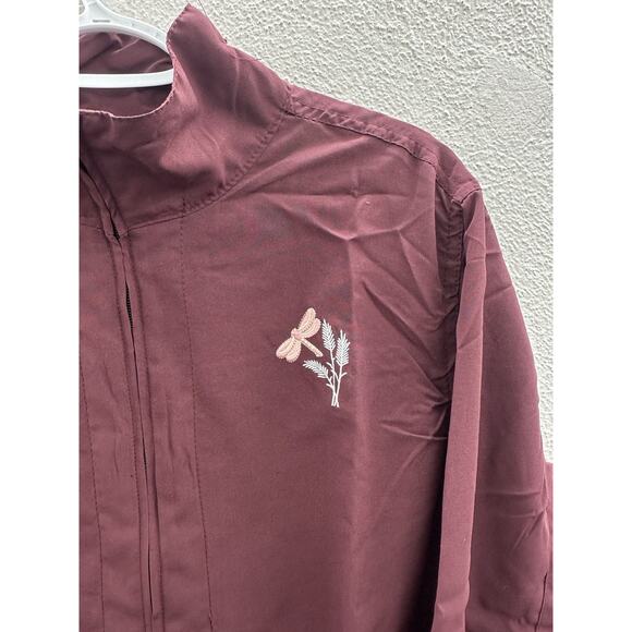 The Paragon Womens Two Piece Pant Set Size XL Maroon Jacket Pants Trackset - Picture 3 of 16